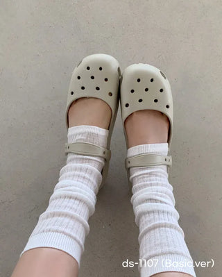 Mary Jane ballet clogs, flat sandals, slippers, mules, aqua shoes
