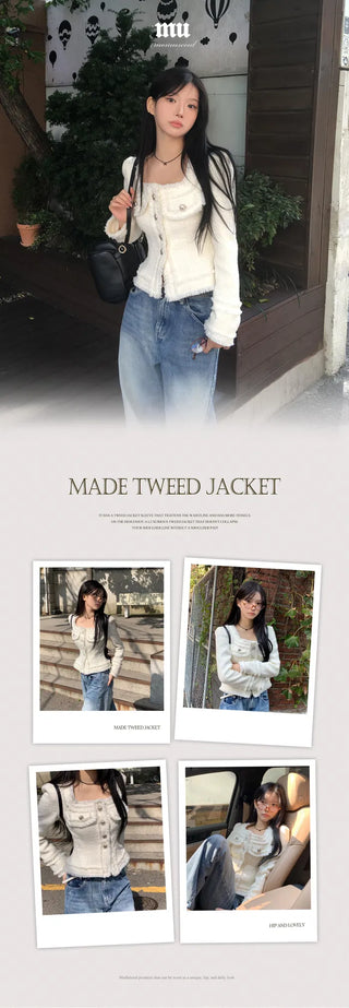 *Caution against copy products MADE Line Tweed Coat Jacket - 2 colors