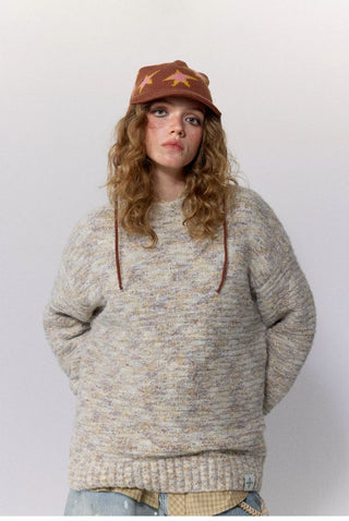 [Monterest] Multicolor Yarn Blend Crewneck Sweater