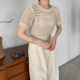 Perforated Cropped Knit