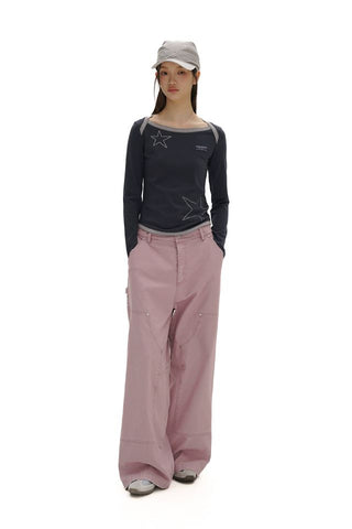 [moromoro2] Double Knee Work Pants