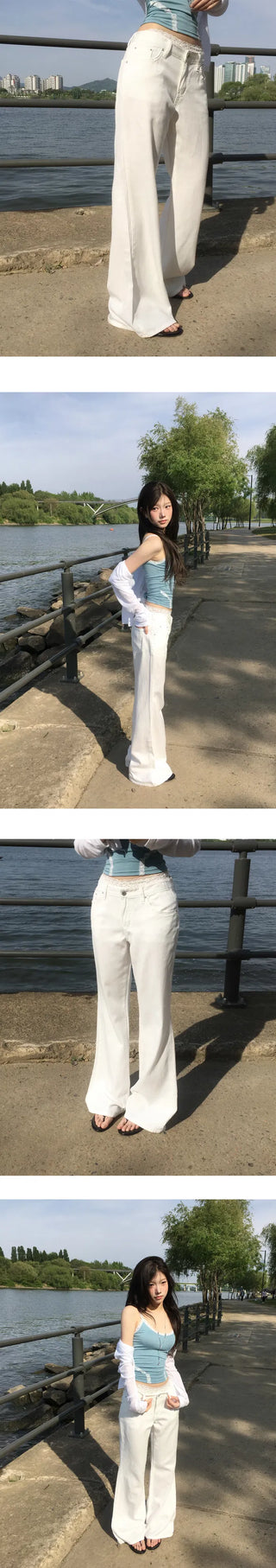 Semi-low Flared Pants - 2 colors
