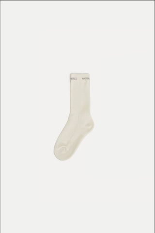 [MASONPRINCE] Anti-Sweat Mid-Calf Logo Socks