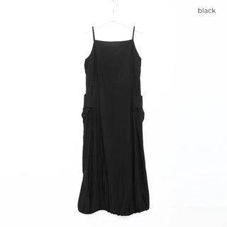 Shirred Long Camisole Dress
