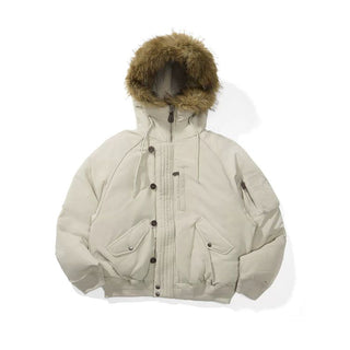 [Monterest] N2B Hooded Down Jacket with Fur Trim
