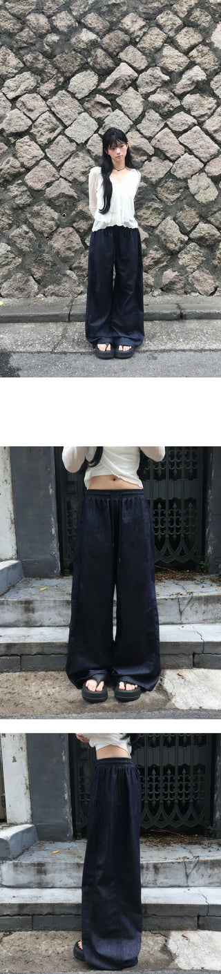 Special Feature Real Daily / All Staff Favorite Summer Raw Wide Elastic Waist Pants - 2 Colors