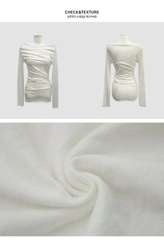 Long shirring t-shirt - 3 colors