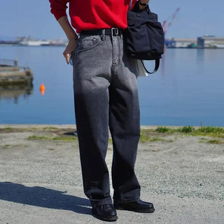 Gradient denim pants
