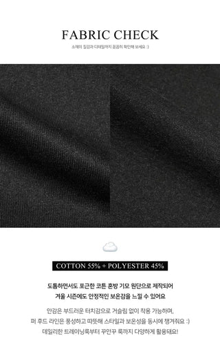 Hirit Two-Way Lettering Fur Hooded Zip-Up - 3 Colors