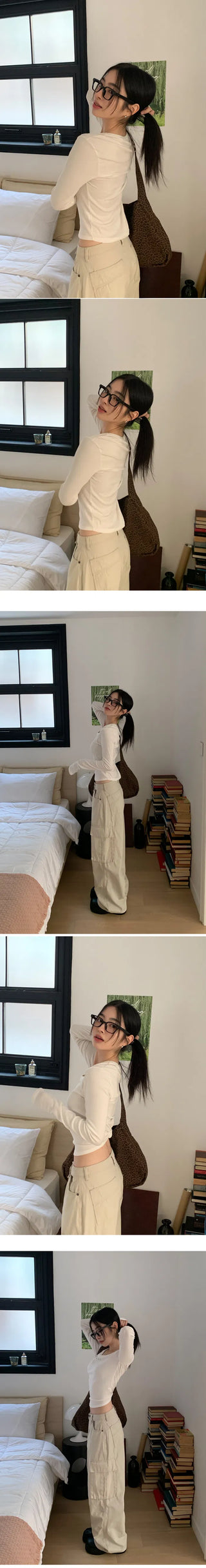 Studded Uniqlo Long Sleeve T-Shirt - 2 Colors