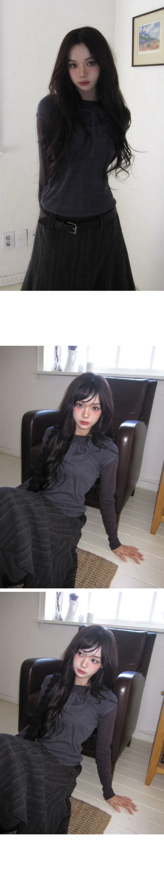 Belty Long Striped Team Skirt