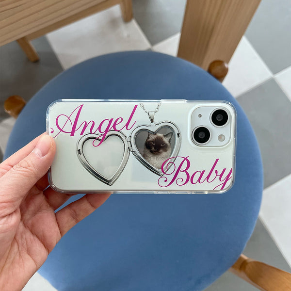 WHITE FLORAL SILVER EPOXY CASE