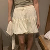 Ribbon elastic mini skirt