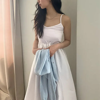 Camisole bustier sleeveless long dress