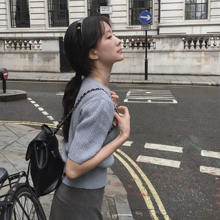 Slim wool cable knit