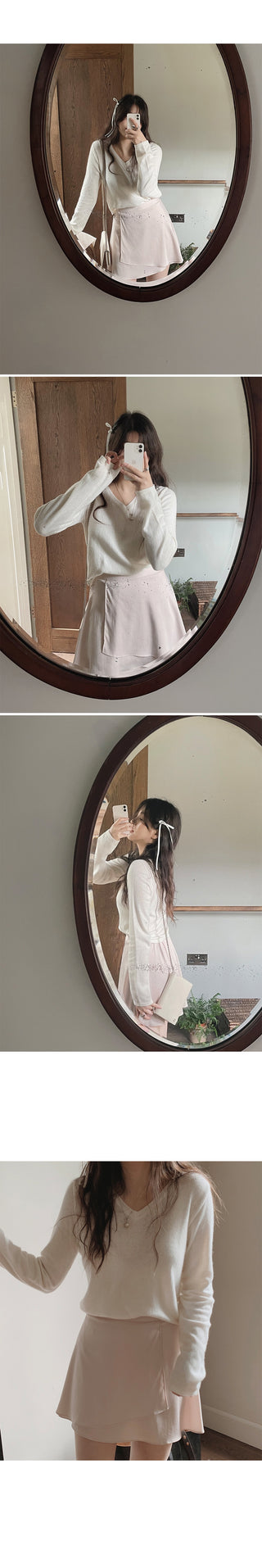 (U/V neck) wool knit - 6 colors