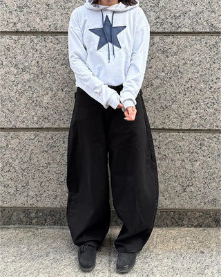 (Unisex) Studded Belt Wide Pants