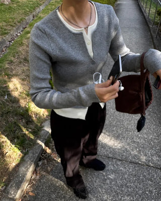 Layered-style cardigan
