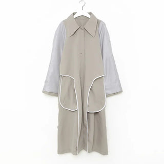 Oversized single trench coat