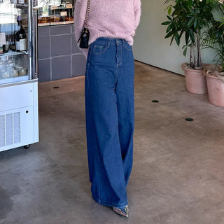 Wide-fit denim pants