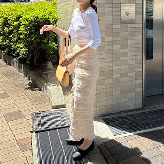 Back U-neck 5/8 length cut and sew