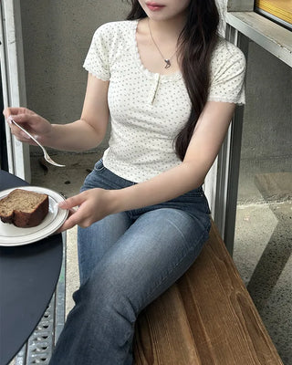 Slim bootcut denim pants