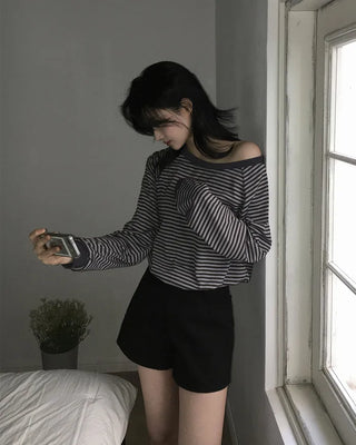 3.5-length cotton shorts