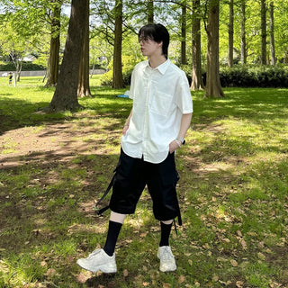 (Unisex) Oversized Short-Sleeve Shirt