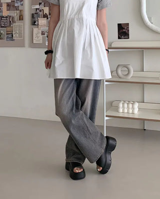 Platform Aqua Simple Slippers (2 colors)