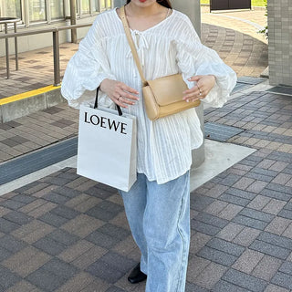 Puff-sleeve blouse