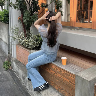 Flared Fit Denim Pants