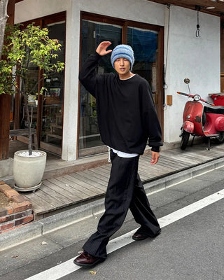 Washed plain oversized sweatshirt