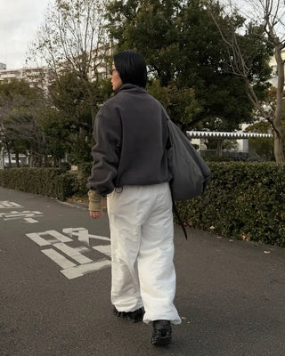 High-neck fleece jumper