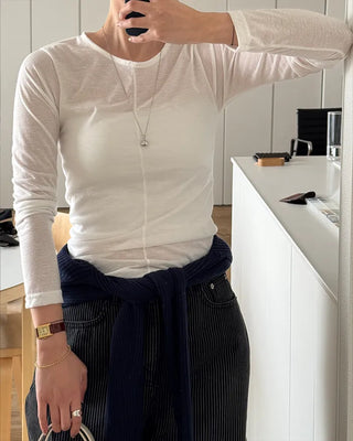 Color-block detail layered T-shirt