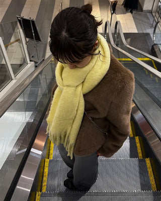 Colored fur jacket