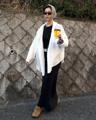 Loose-fit hoodie shirt