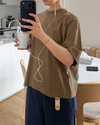 Mercerized Overfit Short-Sleeve T-Shirt