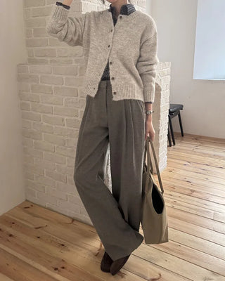 A+ Premium Wool Viscose Pleated Winter Slacks