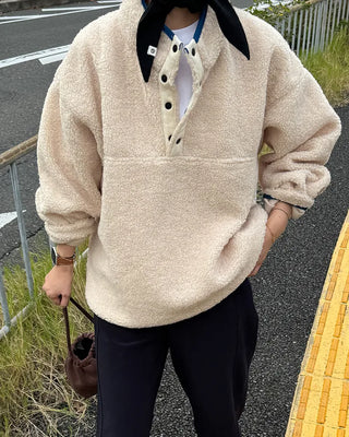Warm Button Fleece Anorak