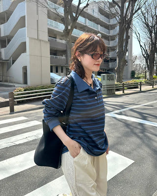 Striped Rugby Polo Shirt