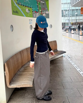 (Unisex) Studded Pocket Wide Pants