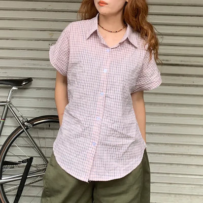 Graph check half-sleeve shirt