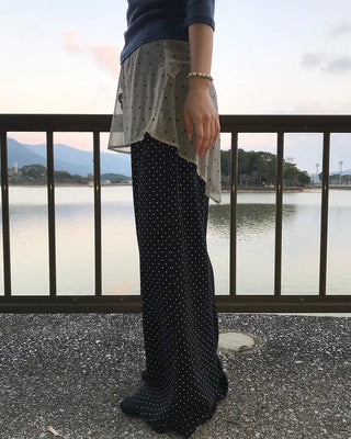 Polka Dot Waist String Pants