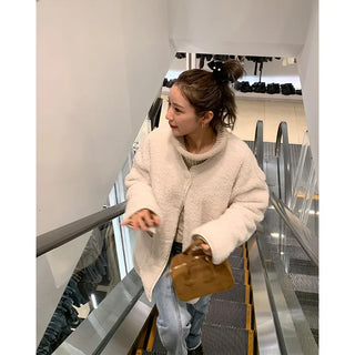 Square suede bag