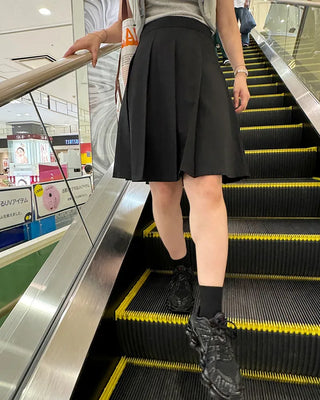 Pleated midi skirt