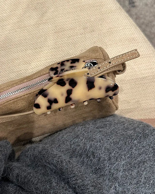 Leopard Half Circle Hair Clip