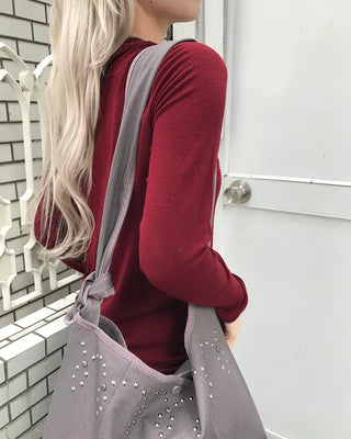 Round neck long-sleeve T-shirt
