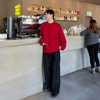 (Unisex) Basic Color Sweatshirt