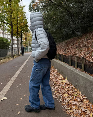 High-neck light padded jacket