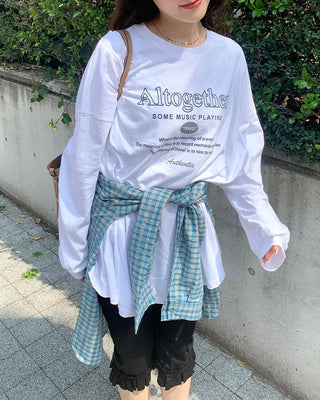 Lettering Long T-shirt
